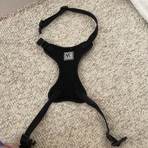 Black, VL dog leash, harness